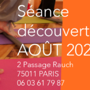 2 Séances découverte - Paris 11 - 24/08/23 19:00 et  25/08/23 10:00